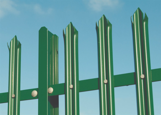 Clôture de palissade galvanisée à trois points de jardin W pâle 65 mm