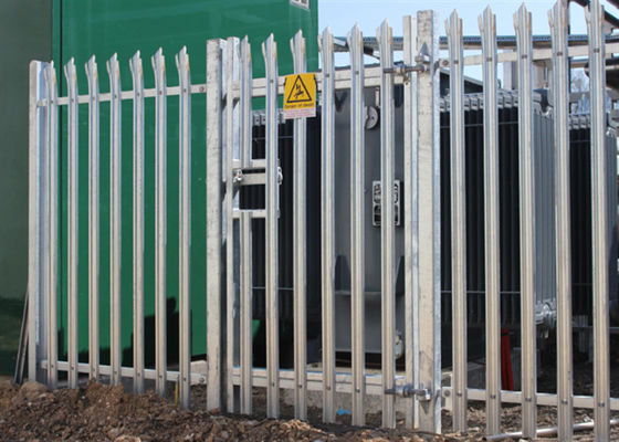 W Paille Sécurité Galvanisée Palisade en acier Clôture en fer forgé 1,8m Jardin