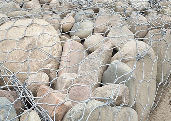Maillage hexagonal en gabion pour la protection des ponts 1*2*0,5m 80*100mm