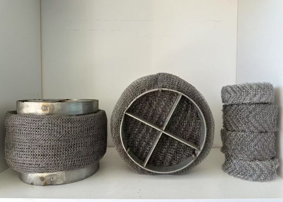 304 SS Mesh Demister Pad Élimination de brouillard durable pour les systèmes de gaz pétroliers chimiques