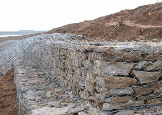 ASTM A974 Standard Gabion Fil de maille avec fil de fer à faible teneur en carbone et le zinc revêtu 220-270g