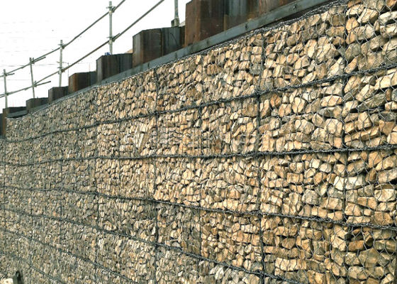 Maillage galvanisé en gabion facile à installer pour les projets de rétention de paysage