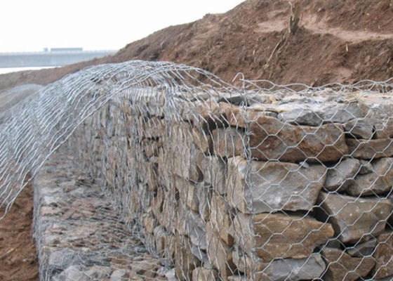 Treillis métallique de gabion Galfan 3mx1mx1m 60x80mm pour les projets de défense côtière contre les inondations