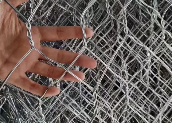 2x1x1 galvanisée à chaud Gabion fil de fer Mesh Stone Cage pour la protection du pont 2,7 mm
